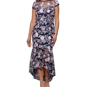 Xscape NWT navy and pink gown